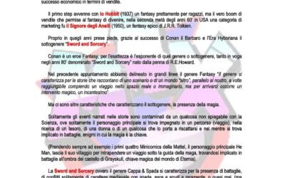 PUNTATA 2 – DAL FANTASY ALLO SWORD AND SORCERY DI MAX MASSIMO