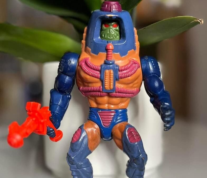 MAN-E-FACE TOP TOYS ARGENTINA  reissue dark blue arms