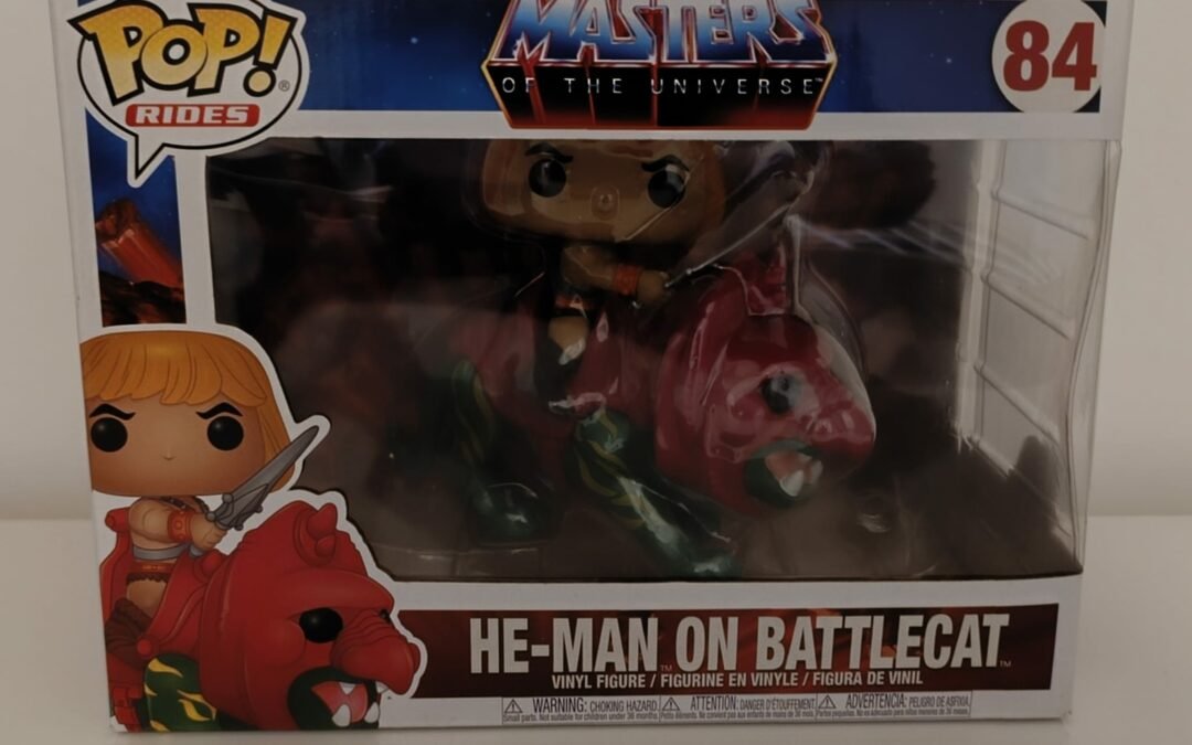 HE-MAN ON BATTLE CAT NO FLOCKED FUNKO POP 84