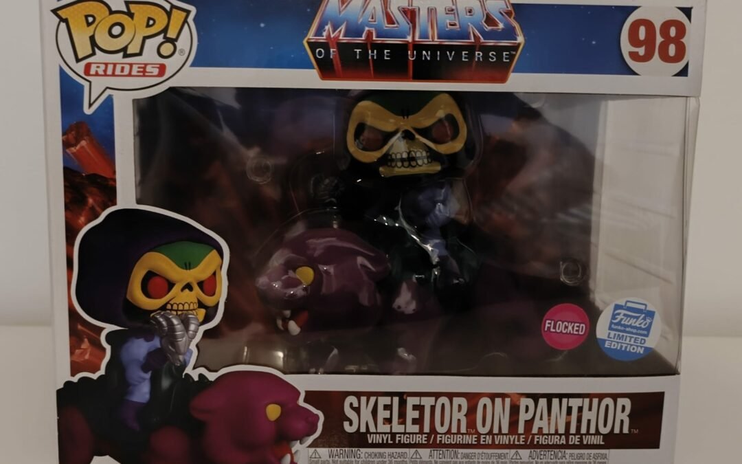 SKELETOR ON PANTHOR FLOCKED FUNKO POP 98