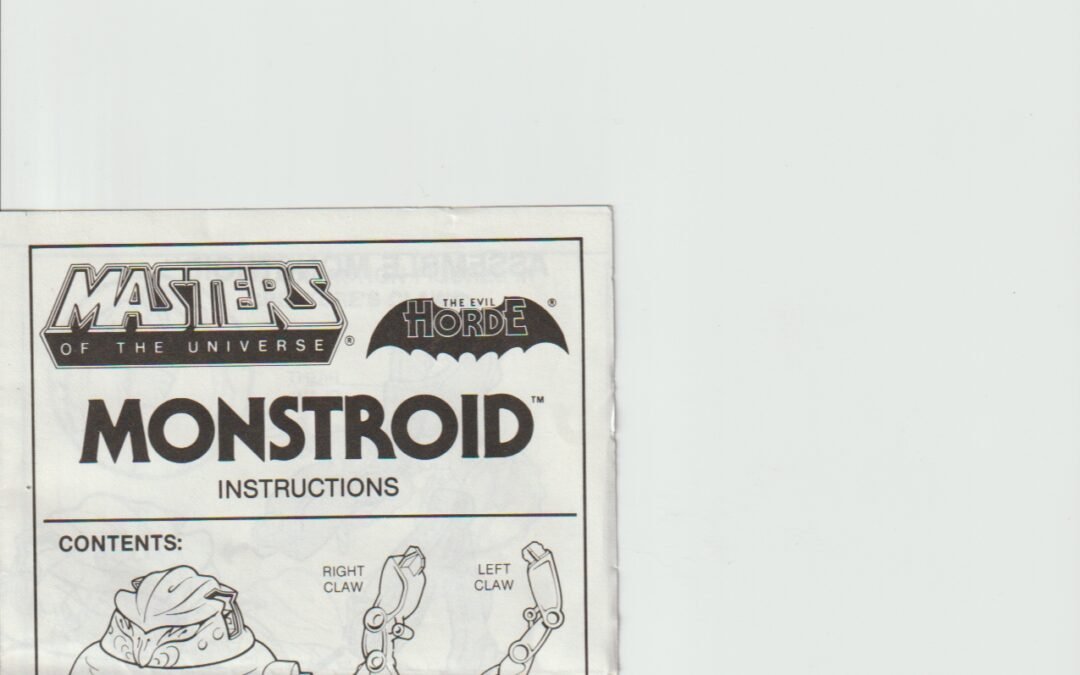MONSTROID ISTRUZIONI VINTAGE