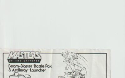 BEAM-BLASTER BATTLE PAK & ARTILLERAY LOUNCHER ISTRUZIONI VINTAGE